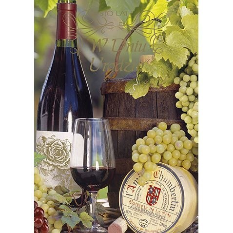 Kartka imieninowa składana Pol-Mak B6 złocona mix wzorów (B6Z)