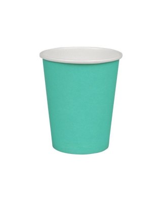Kubek jednorazowy turkusowy papierowy papier 250ml (nd) (132666)