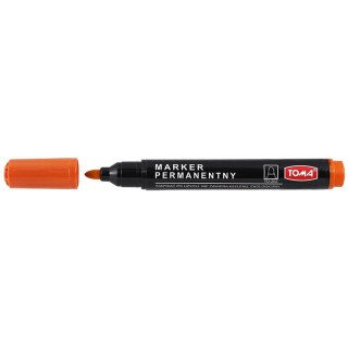 Marker permanentny wkład pomarańczowy okrągła końcówka Toma