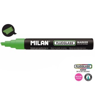 Marker specjalistyczny do szyb fluo wkład zielony 2,0-4,0mm ścięta końcówka Milan (591296012)