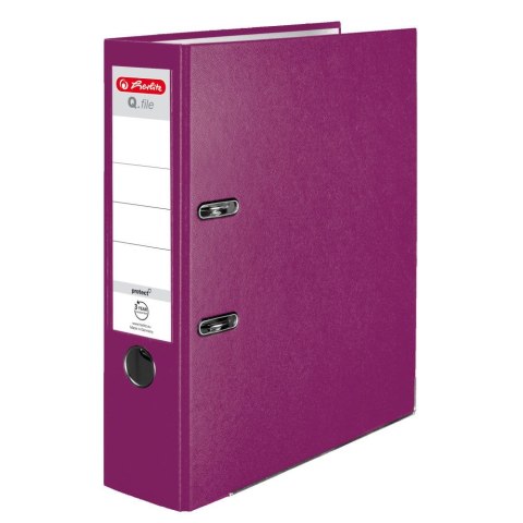 Segregator dźwigniowy Herlitz Q. file Standard A4 jagodowy 80mm (50011872)