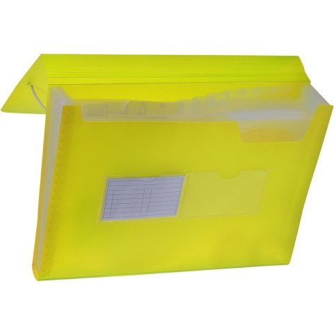 Teczka z przegródkami harmonijkowa A4 kolor: żółty 13 przegródek Tetis (BT621-Y)