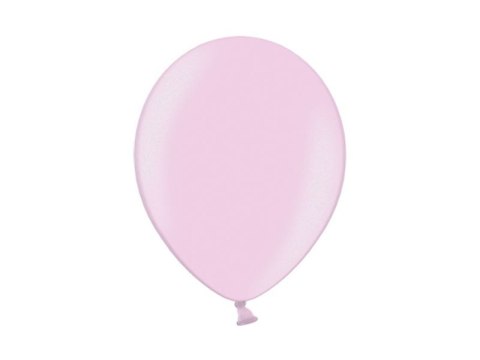 Balon gumowy Partydeco metalizowany 100 szt różowy 100mm 12cal (14M-071)