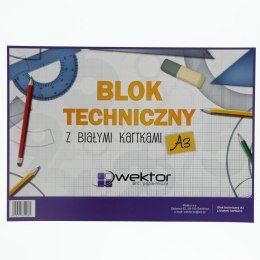 Blok techniczny Indeks A3 biały 160g 10k