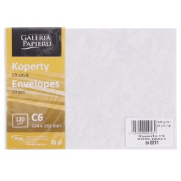 Koperta Galeria Papieru róże C6 - biała 114mm x 162mm (280211)