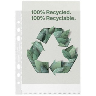 Koszulki na dokumenty Recycled groszkowa A4 kolor: bezbarwny typu U 100 mic. Esselte (627501)
