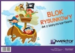 Blok rysunkowy Wektor A4 biały 80g 20k 210mm x 297mm