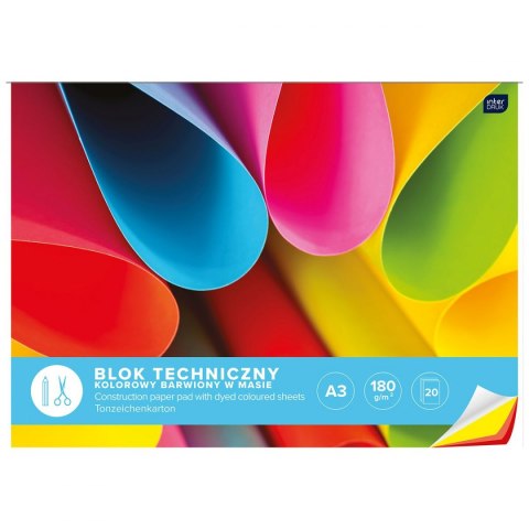 Blok techniczny A3 mix 180g 20k Interdruk (BLTKA3LUX)