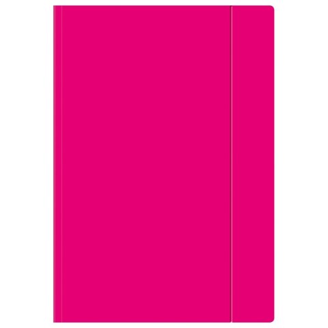 Teczka kartonowa na gumkę A4+ różowy Interdruk (TEGUFLUOR)