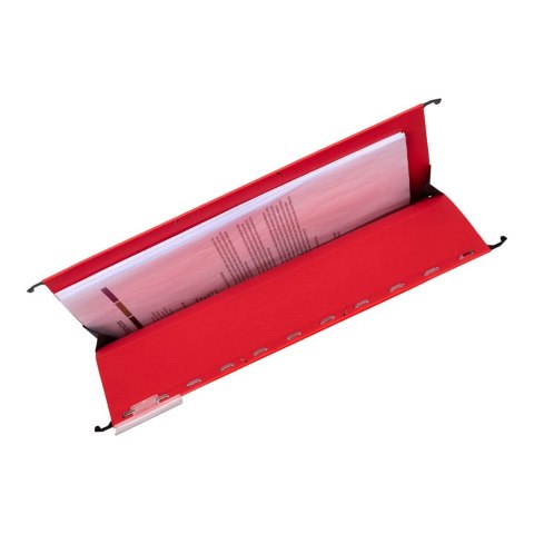 Teczka zawieszkowa Chic Ultimate z płóciennymi bokami A4 czerwony karton 230g Elba (100552105)