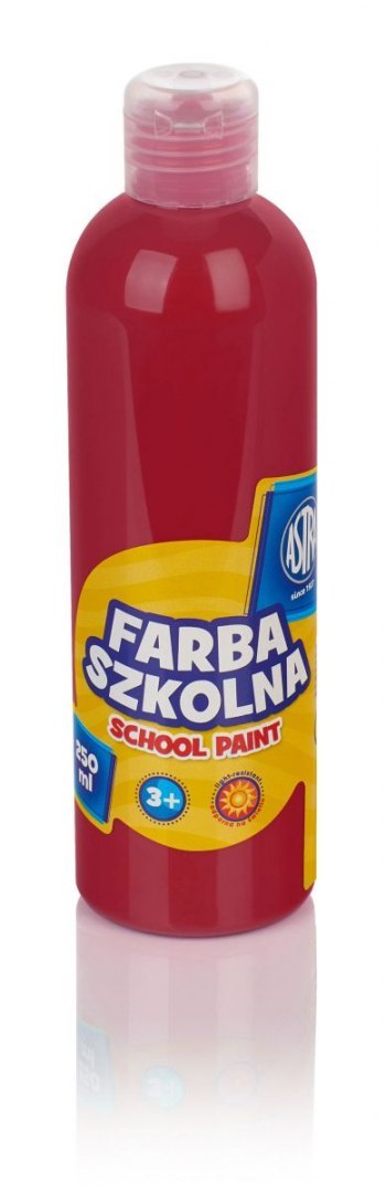 Farby plakatowe szkolne kolor: czerwony ciemny 250ml 1 kolor. Astra