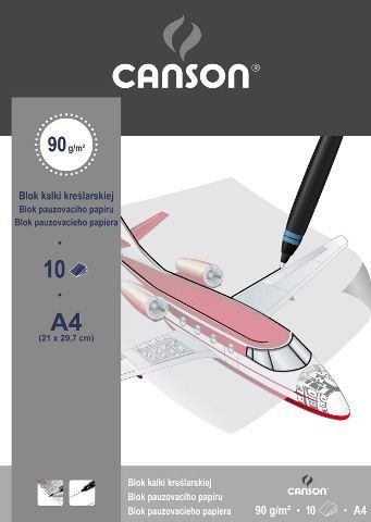 Kalka kreślarska Canson A4 - bezbarwny 90g 210mm x 297mm (200005504)