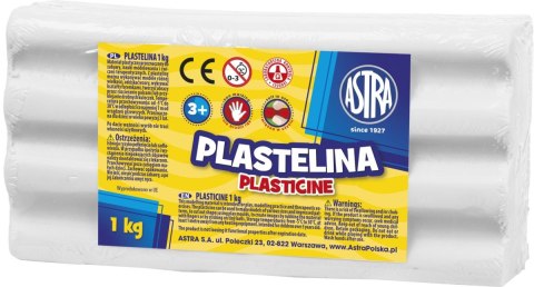 Plastelina 1 kol. biała 1000g Astra