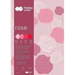 Zeszyt papierów kolorowych Happy Color Deco Rose A4 170g 20k 210mm x 297mm (HA 3717 2030-062)