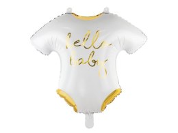 Balon foliowy Partydeco Śpioszki - Hello Baby, 51x45cm, biały 18cal (FB64-008-019ME)