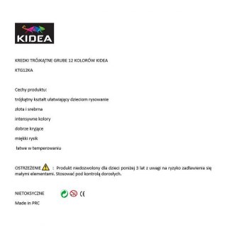 Kredki ołówkowe Kidea 12 kol. Kidea (KTG12KA)