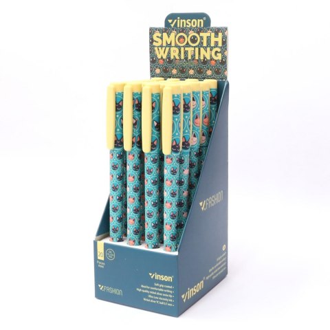 Długopis olejowy Fashion A1 GŁOWY KOTÓW wkład niebieski 0,7mm Vinson