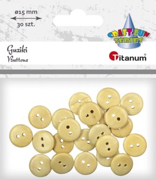 Guziki Craft-Fun Series naturalny 15 szt Titanum (WDY032)