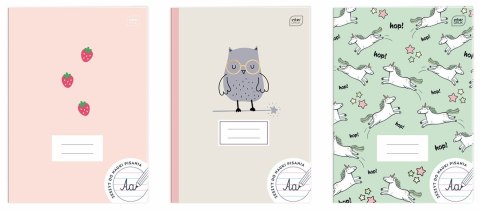 Zeszyt A4 32k. 70g linia kolor Interdruk (ZEA432K=GIRLS)