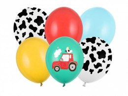 Balon gumowy Partydeco Farma, mix (1 op. / 6 szt.) mix 300mm (SB14P-319-000-6)