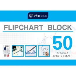 Blok do tablic flipchart Interdruk 50k. 70g krata 1000mm x 640mm (FLI50#)