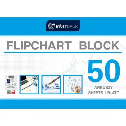 Blok do tablic flipchart Interdruk 50k. 70g krata 1000mm x 640mm (FLI50#)