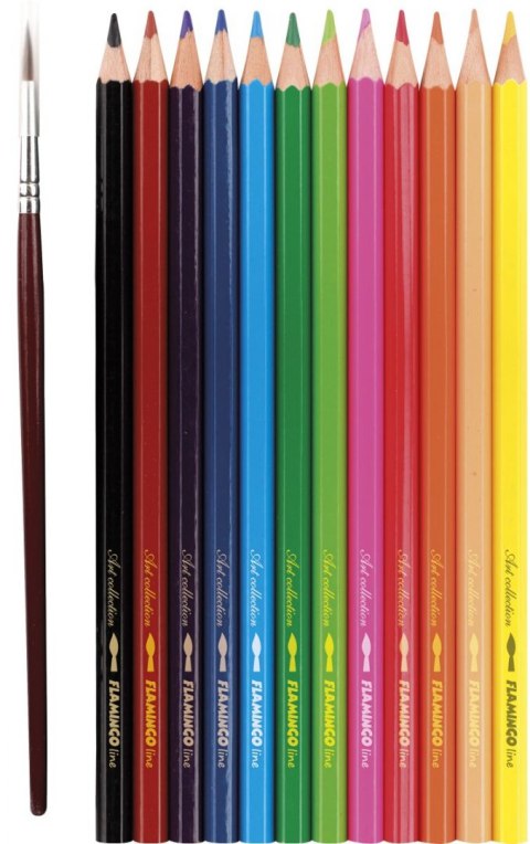 Kredki akwarelowe Scholine 12 kolorów z pędzelkiem