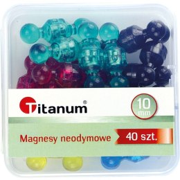 Magnes Titanum pinezki tablicowe 10 mm neodymowe - mix śr. 10mm