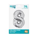 Balon foliowy Godan Smart cyfra 8 srebrna 76cm (CH-SSR8)