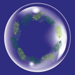 Balon foliowy transparentny liście 2 Tuban (TB3632)