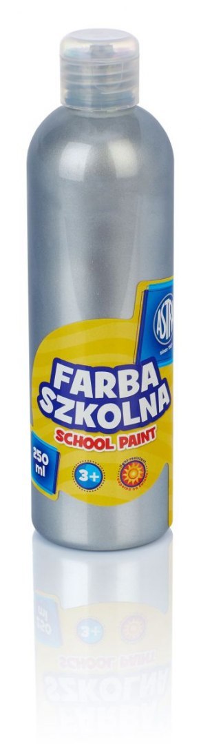 Farby plakatowe szkolne kolor: srebrny 250ml 1 kolor. Astra