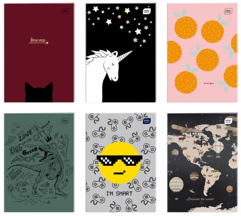 Zeszyt A4 32k. 70g krata kolorowa Interdruk (ZEA432K#)