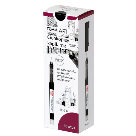 Cienkopis czarny wkład czarny 0,5mm 1kol. Toma (to-347)