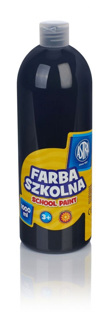 Farby plakatowe szkolne kolor: czarny 1000ml 1 kolor. Astra