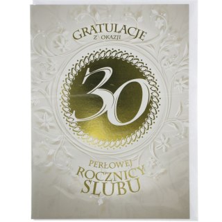 Kartka składana rocznica ślubu [mm:] 150x200 Art Nuvo (5901750510236)