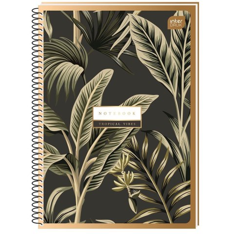 Kołozeszyt (kołonotatnik) Metalizowany Satin Gold A5 100k. 70g krata Interdruk