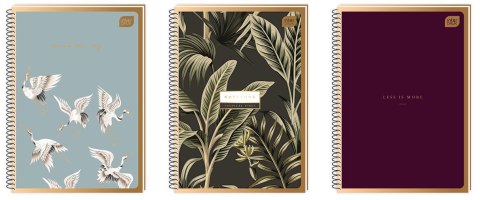 Kołozeszyt (kołonotatnik) Metalizowany Satin Gold A5 100k. 70g krata Interdruk