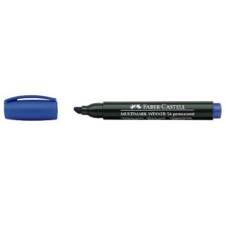 Marker permanentny wkład niebieski ścięta końcówka