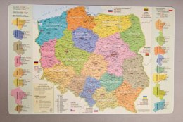 Podkład na biurko Zachem mapa polski - mix 580mm x 380mm