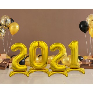 Balon gumowy Beauty&Charm cyfra stojąca złota złota 750mm 30cal Godan (BC-ASZ2)