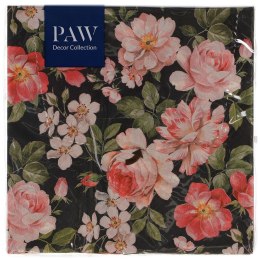 Serwetki Paw Lunch Roses Glory (black) - mix 330mm x 330mm (SDL127611)