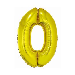 Balon foliowy Godan Smart cyfra 0 złota 76cm (CH-SZL0)