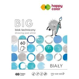 Blok techniczny Happy Color A4 biały 170g 60k (HA 3717 2030-0B60)