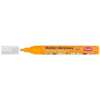 Marker specjalistyczny akrylowy-pomarańczowy neonowy wkład pomarańczowy 2,5mm okrągła końcówka Toma (TO-402)