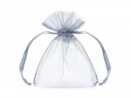 Organza Partydeco Woreczki z organzy, srebrny, 10cm (WRG5-018-10)