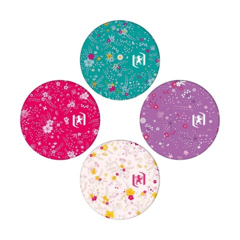 Kołozeszyt (kołonotatnik) Floral A5 120k. 90g krata/tagi Oxford (400094951)