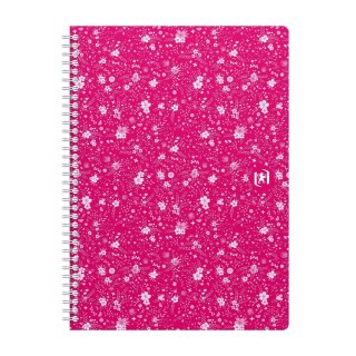 Kołozeszyt (kołonotatnik) Floral B5 120k. 90g krata/tagi Oxford (400094955)