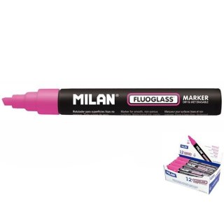 Marker specjalistyczny do szyb fluo wkład różowy 2,0-4,0mm ścięta końcówka Milan (591293412)