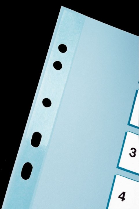 Przekładka numeryczna Mylar kartonowe A4 mix kolorów 160g 10k 1-10 Esselte (100161)