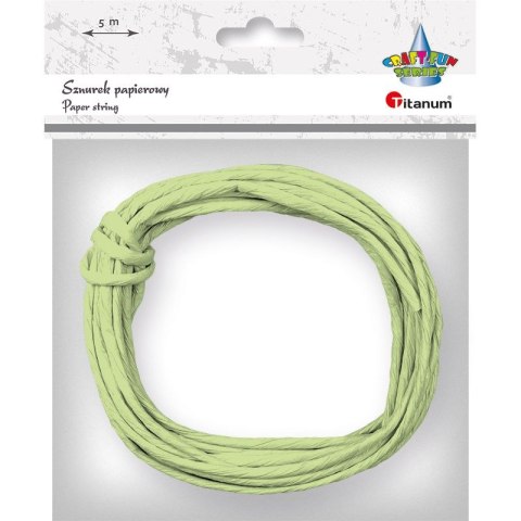 Sznurek Craft-Fun Series papierowy jasnozielony 5m Titanum (G40)